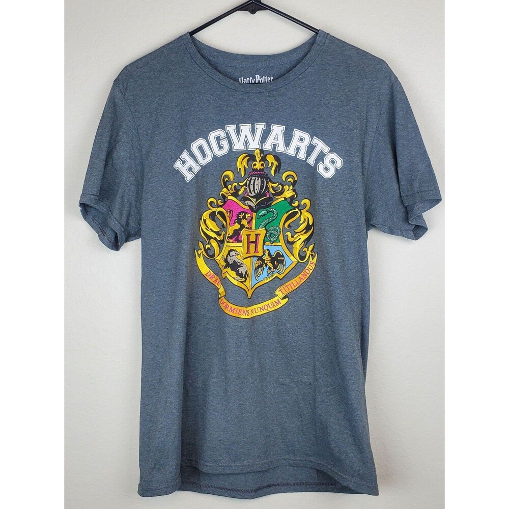 Harry Potter Men's Medium Hogwarts T-Shirt Gray
